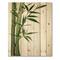 Designart - Detail of Dark Green Bamboo I - Traditional Print on Natural Pine Wood